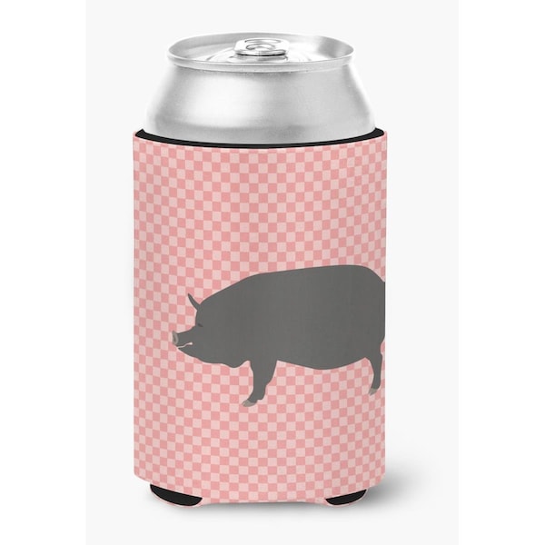 Carolines Treasures Berkshire Pig Pink Check Can or Bottle Hugger - BB7933CC