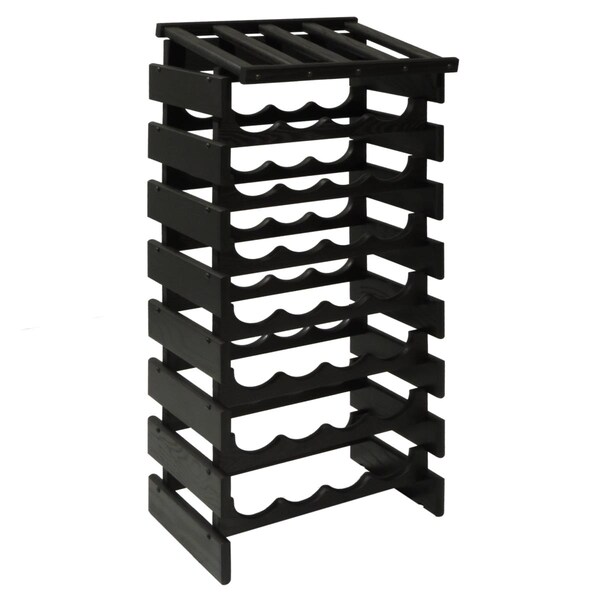 Razoredge 32 Bottle Dakota Wine Rack with Display Top - Black - RA3259804