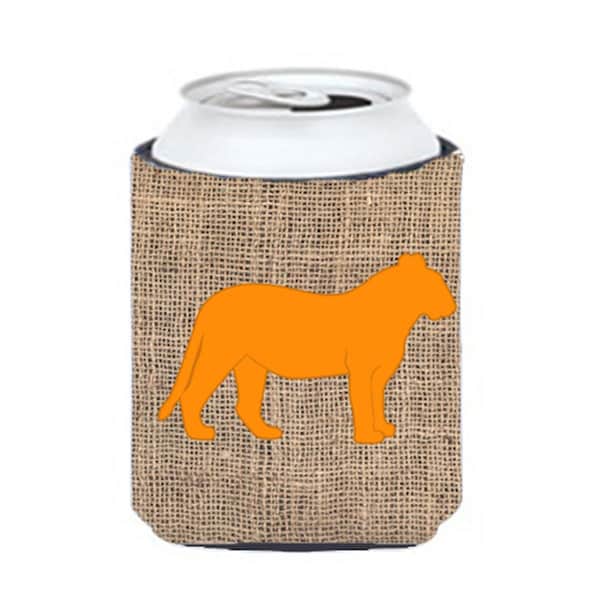 Carolines Treasures Tiger Burlap and Orange Can or Bottle  Hugger - BB1010-BL-OR-CC