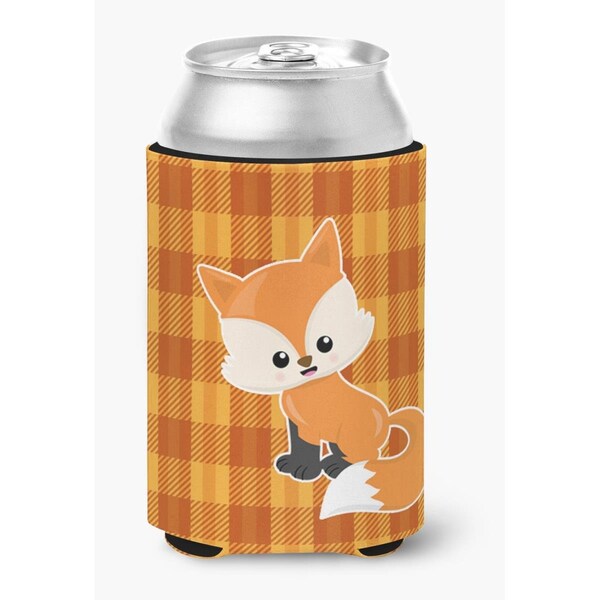 Carolines Treasures Baby Fox Gingham Can or Bottle Hugger - BB7087CC