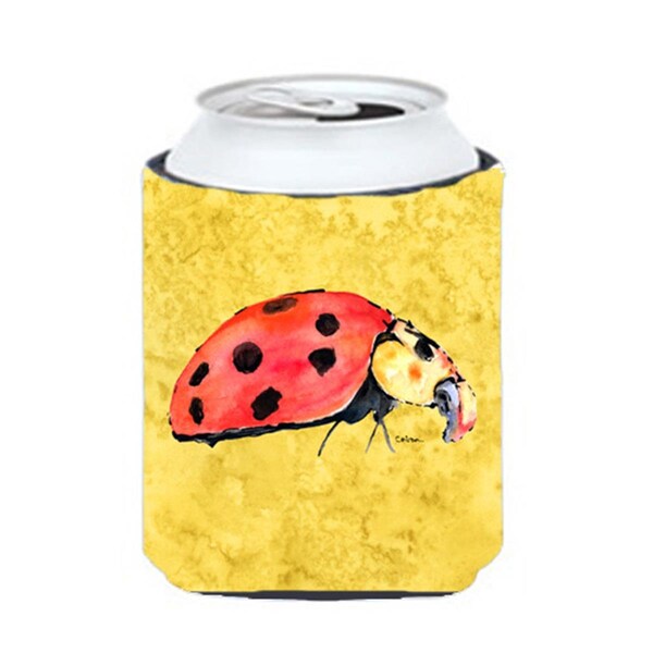Carolines Treasures Lady Bug On Yellow Can Or bottle sleeve Hugger - 12 oz. - 8867CC