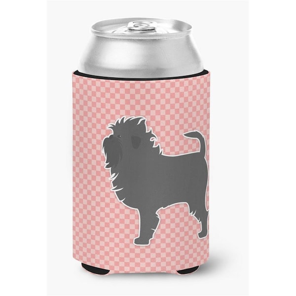 Carolines Treasures Affenpinscher Checkerboard Pink Can or Bottle Hugger - BB3648CC
