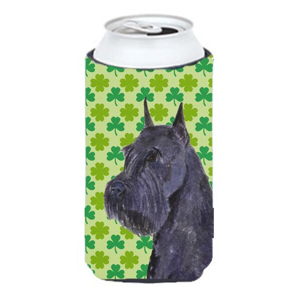 Carolines Treasures Schnauzer Giant St. Patricks Day Shamrock Portrait Tall Boy bottle sleeve Hugger - 22 To 24 oz. - SS4454TBC