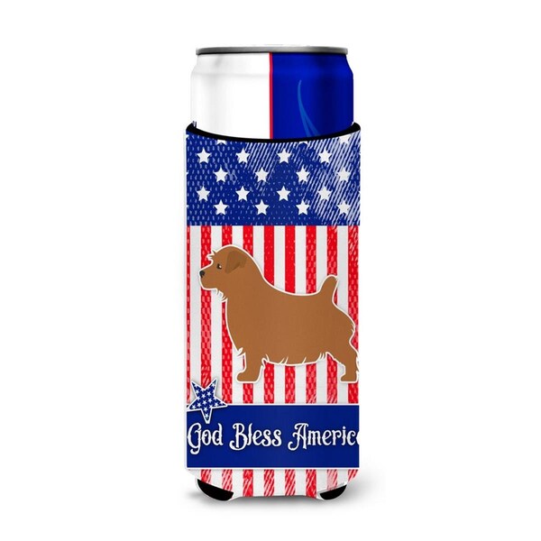 Carolines Treasures USA Patriotic Norfolk Terrier Michelob Ultra Hugger for Slim Cans - BB3309MUK