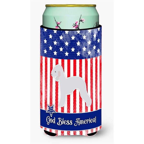 Carolines Treasures USA Patriotic Bedlington Terrier Tall Boy Beverage Insulator Hugger - BB3294TBC