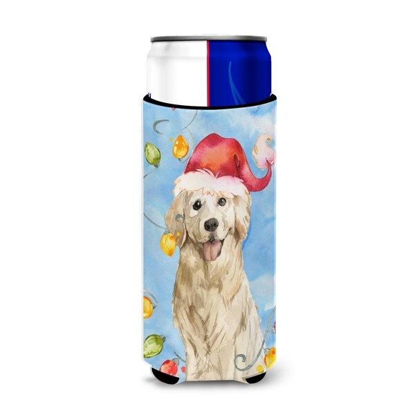 Carolines Treasures Christmas Lights Golden Retriever Michelob Ultra Hugger for Slim Cans - CK2479MUK