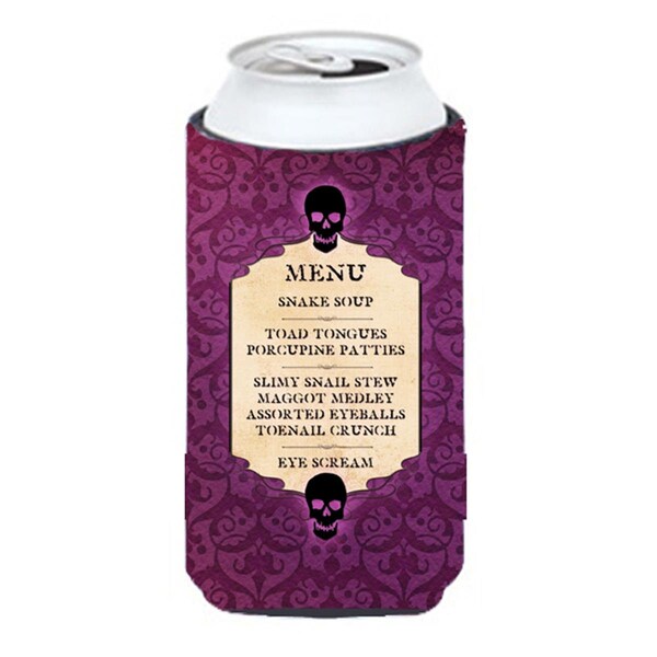 Carolines Treasures Goulish Menu Eye Screen And Snake Soup Halloween Tall Boy bottle sleeve Hugger - 22 To 24 oz. - SB3005TBC