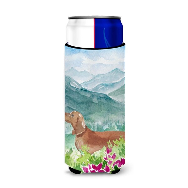 Carolines Treasures Mountian Flowers Red Dachshund Michelob Ultra Hugger for Slim Cans - CK1967MUK