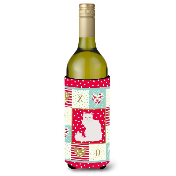 Carolines Treasures 24 oz Asian Semi Longhaired Cat Love Wine Bottle Hugger - CK5740LITERK