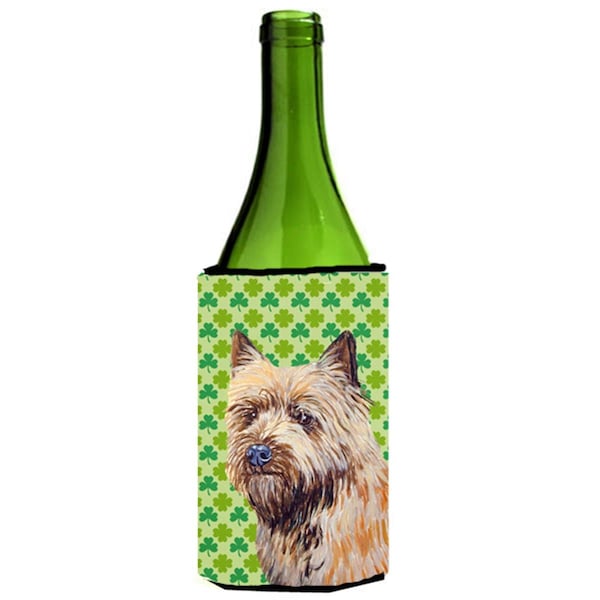 Carolines Treasures Cairn Terrier St. Patricks Day Shamrock Portrait Wine bottle sleeve Hugger - LH9185LITERK