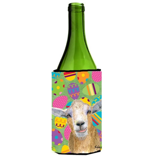 Carolines Treasures Eggtravaganza Goat Easter Wine bottle sleeve Hugger 24 oz. - RDR3021LITERK
