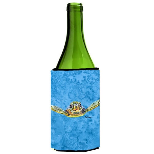 Carolines Treasures Turtle Coming at you Wine bottle sleeve Hugger 24 oz. - 8653LITERK