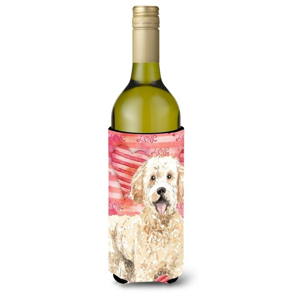 Carolines Treasures Love a Goldendoodle Wine Bottle Beverge Insulator Hugger - CK1768LITERK