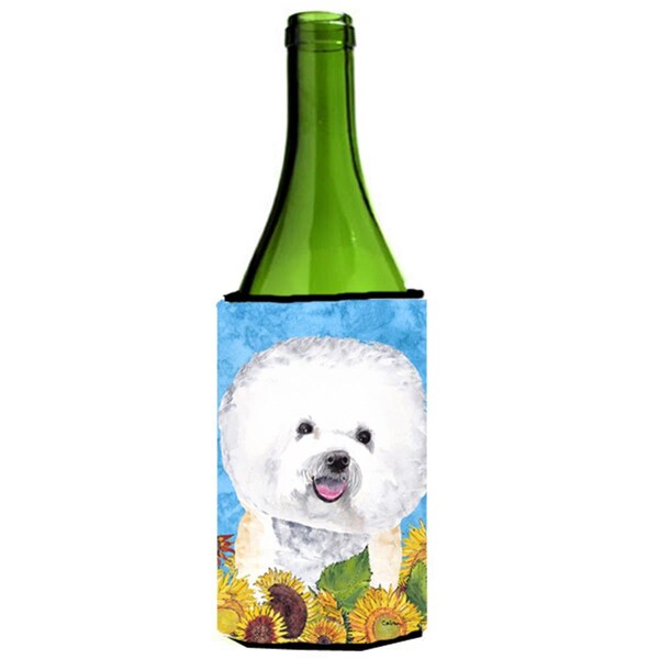 Carolines Treasures Bichon Frise Wine bottle sleeve Hugger - 24 oz. - SC9059LITERK