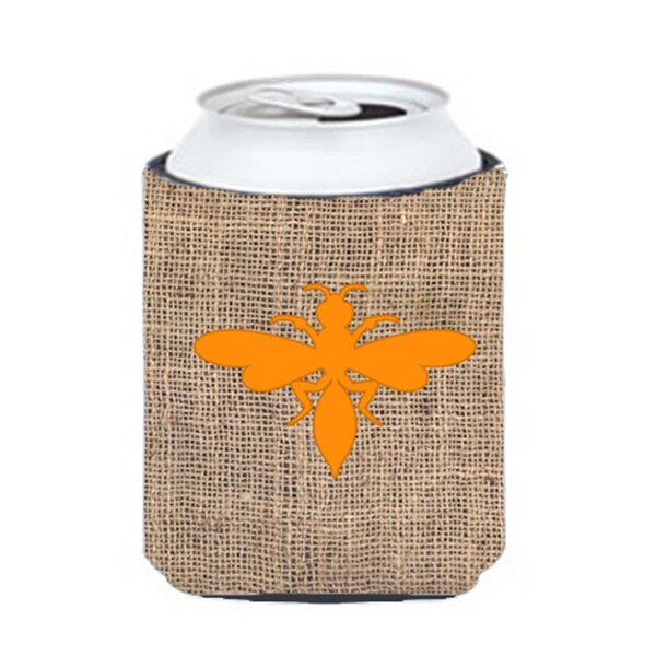 Carolines Treasures Wasp Burlap And Orange Can Or Bottle  Hugger - BB1054-BL-OR-CC