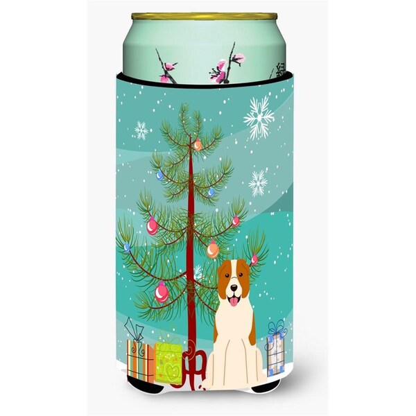 Carolines Treasures Merry Christmas Tree Central Asian Shepherd Dog Tall Boy Beverage Insulator Hugger - BB4174TBC