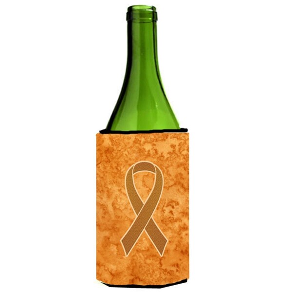 Carolines Treasures Orange Ribbon for Leukemia Awareness Wine bottle sleeve Hugger  24 Oz. - AN1204LITERK