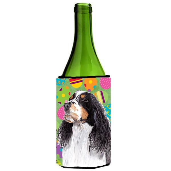 Carolines Treasures Springer Spaniel Easter Eggtravaganza Wine Bottle  Hugger - 24 oz. - SC9441LITERK