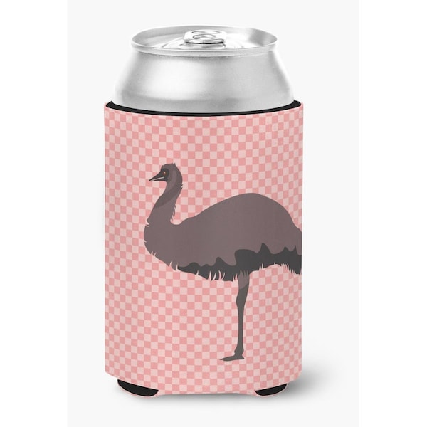 Carolines Treasures Emu Pink Check Can or Bottle Hugger - BB7922CC