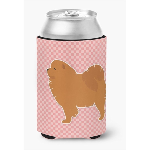 Carolines Treasures Chow Chow Checkerboard Pink Can or Bottle Hugger - BB3651CC