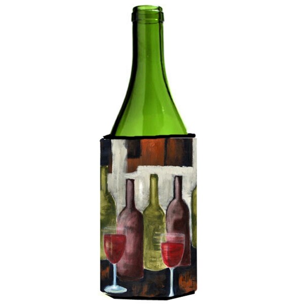 Carolines Treasures Red Wine by Petrina Sutton Wine Bottle Can cooler Hugger - PET0216LITERK