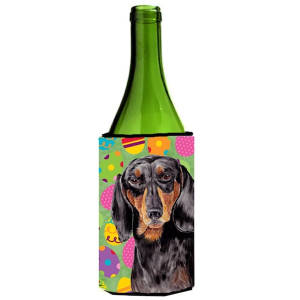 Carolines Treasures Dachshund Easter Eggtravaganza Wine Bottle  Hugger - 24 oz. - SC9443LITERK