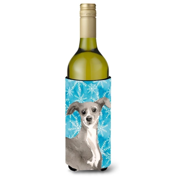 Carolines Treasures Italian Greyhound Winter Wine Bottle Beverge Insulator Hugger - BB9457LITERK