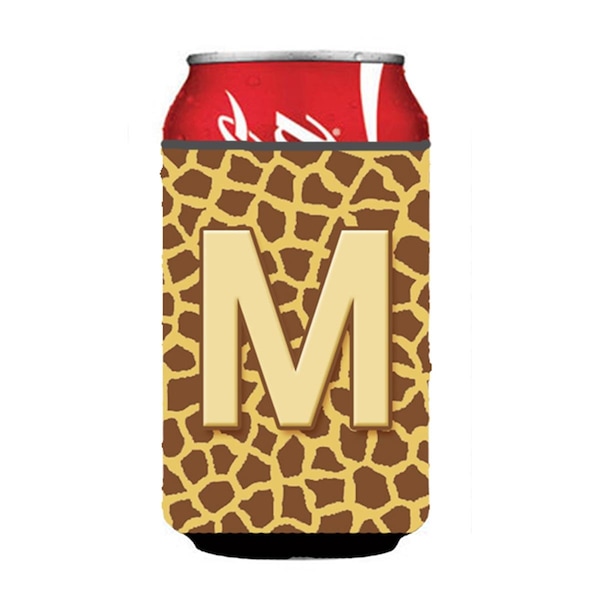 Carolines Treasures Letter M Initial Monogram - Giraffe Can Or Bottle  Hugger - CJ1025-MCC