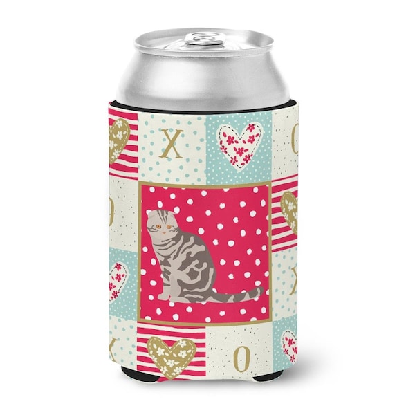Carolines Treasures 12 oz Foldex Exotic Fold Cat Love Can or Bottle Hugger - CK5762CC