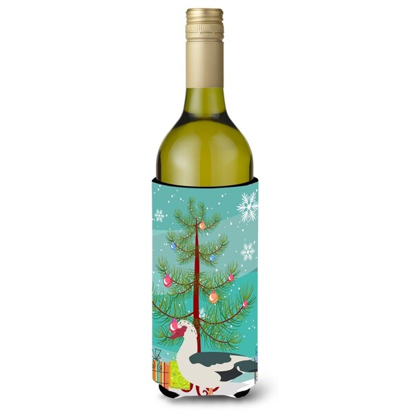 Carolines Treasures Muscovy Duck Christmas Wine Bottle Beverge Insulator Hugger - BB9231LITERK