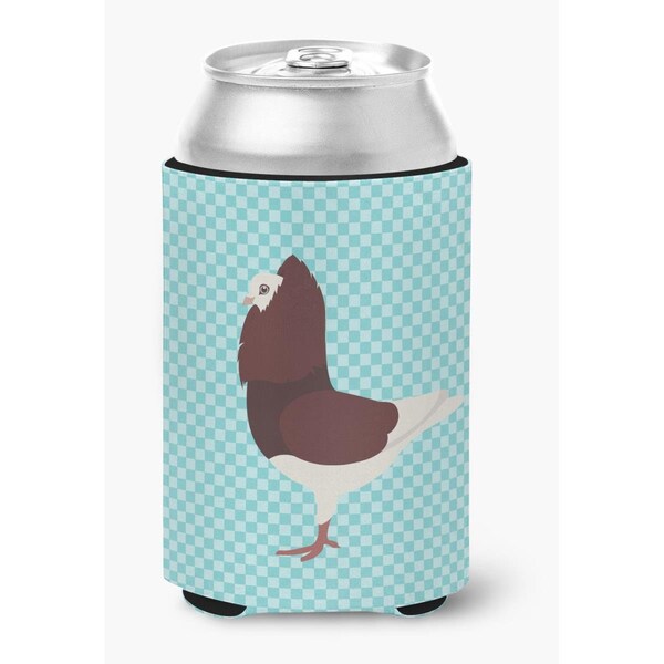 Carolines Treasures Capuchin Red Pigeon Blue Check Can or Bottle Hugger - BB8122CC