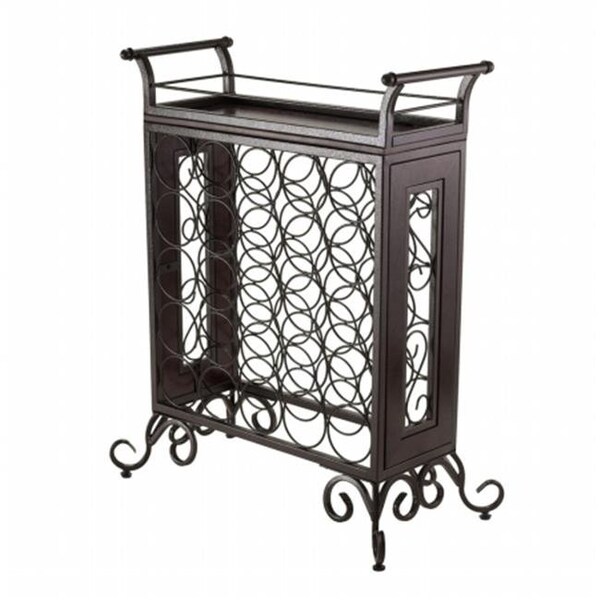 Winsome Trading Silvano Wine Rack 5x5 with Removable Tray; Dark Bronze - 87523