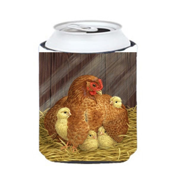 Carolines Treasures My Little Chickadees Hen with Chicks Can or Bottle Hugger - ASAD0109CC