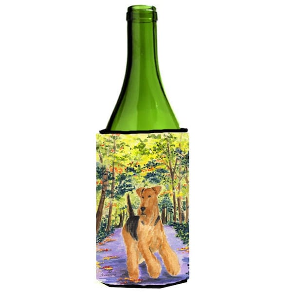 Carolines Treasures Airedale Wine bottle sleeve Hugger - SS8208LITERK