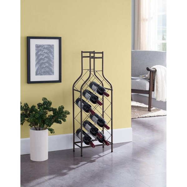 Kings Furniture Ameherst 12 Bottle Metal Wine Rack - WR1370