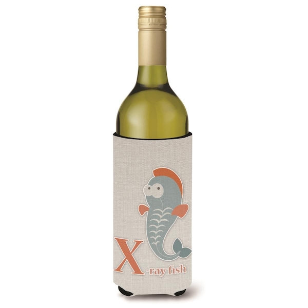 Carolines Treasures Alphabet X for Xray Fish Wine Bottle Beverge Insulator Hugger - BB5749LITERK