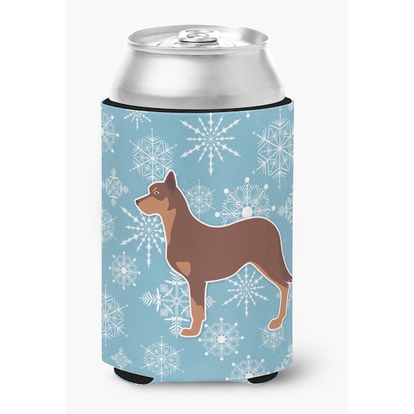 Carolines Treasures Winter Snowflake Australian Kelpie Dog Can or Bottle Hugger - BB3529CC