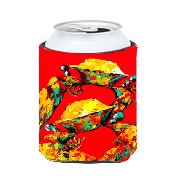Carolines Treasures Crab Two Tone Can Or Bottle  Hugger - MW1073CC