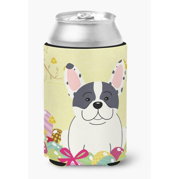 Carolines Treasures Easter Eggs French Bulldog Piebald Can or Bottle Hugger - BB6011CC