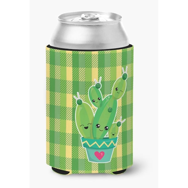 Carolines Treasures Cactus Striped Plaid Can or Bottle Hugger - BB6853CC