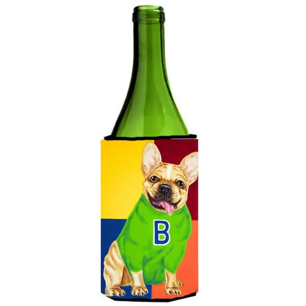 Carolines Treasures French Bulldog Go Team Wine Bottle Can cooler Hugger - AMB1138LITERK
