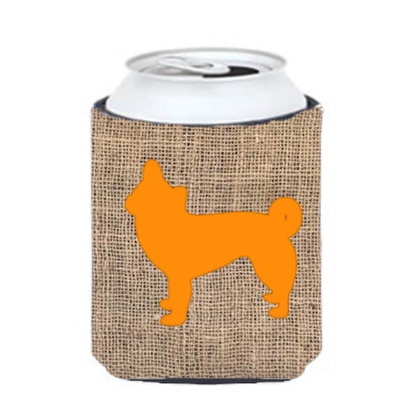 Carolines Treasures Chihuahua Burlap And Orange Can Or Bottle  Hugger - BB1068-BL-OR-CC
