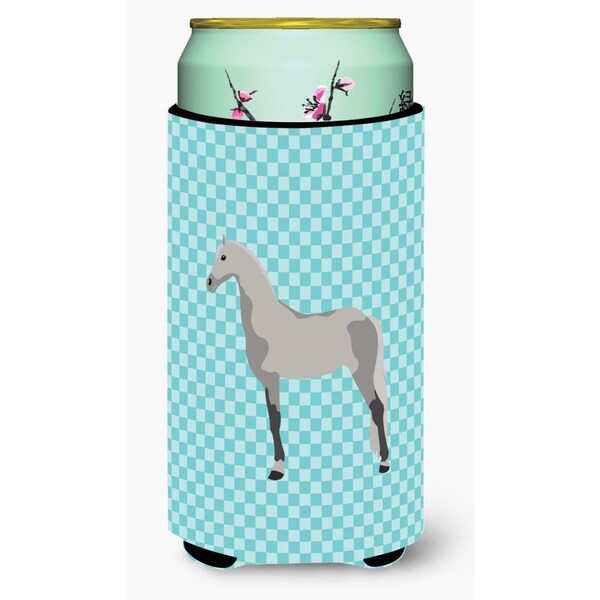 Carolines Treasures Orlov Trotter Horse Blue Check Tall Boy Beverage Insulator Hugger - BB8082TBC