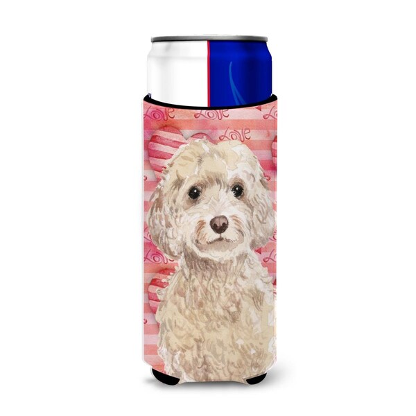 Carolines Treasures Champagne Cockapoo Love Michelob Ultra Hugger for Slim Cans - BB9480MUK