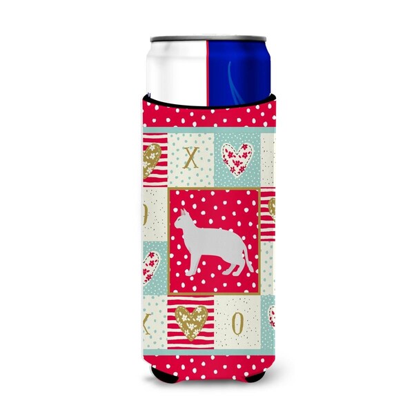 Carolines Treasures Russian White Black No.2 Cat Love Ultra Hugger for Slim Cans - CK5692MUK