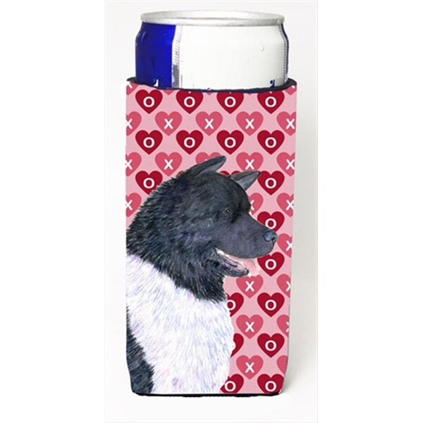 Carolines Treasures Akita Hearts Love And Valentines Day Portrait Michelob Ultra bottle sleeves For Slim Cans - SS4521MUK