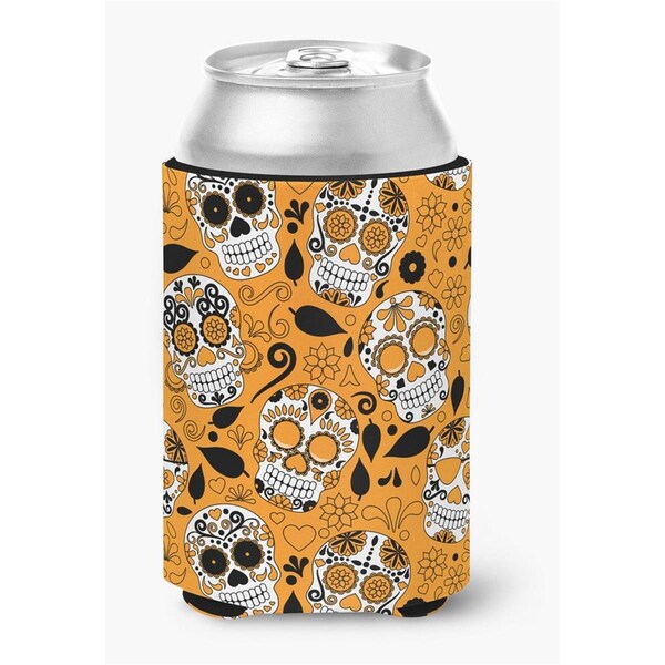 Carolines Treasures Day of the Dead Orange Can or Bottle Hugger - BB5118CC