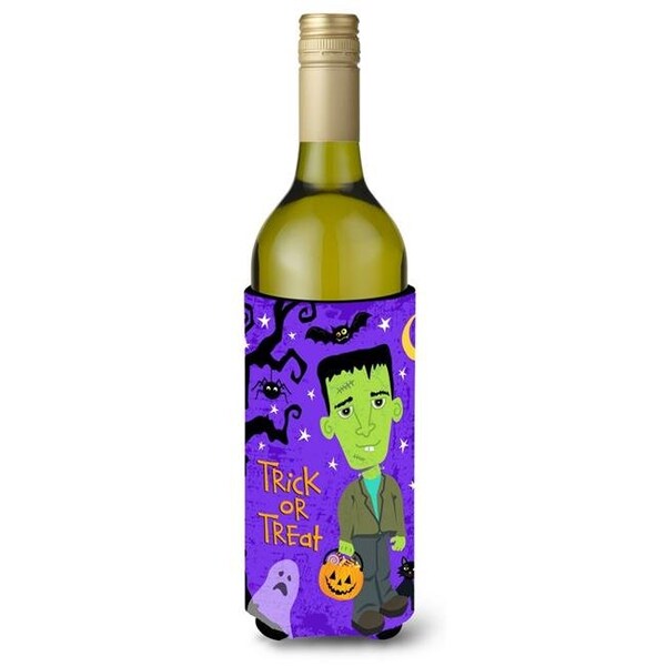 Carolines Treasures Carolines Treasures VHA3021LITERK Halloween Frankie Frankenstein Wine Bottle Beverge Insulator Hugger - VHA3021LITERK