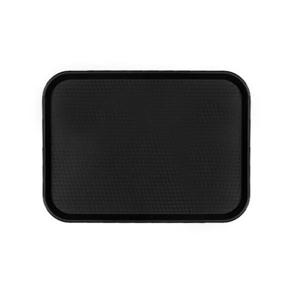 Cambro 18 in x 14 in Black Fast Food Tray - 1418FF110