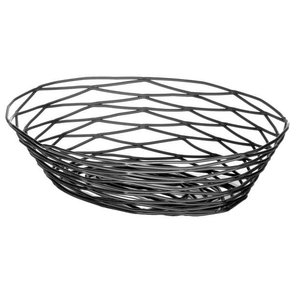 Tablecraft Artisian Basket, Oval, Black Metal, PK6 - BK17409